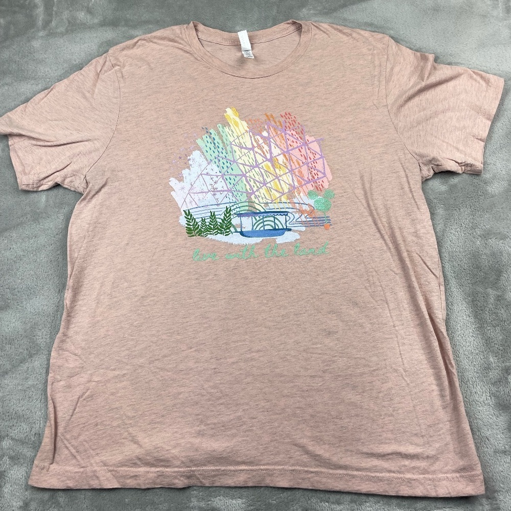 Disney Epcot Living w The Land Short Sleeve Tee Shirt Women's XL